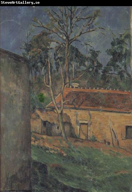 Paul Cezanne Farm Coutyard in Auvers